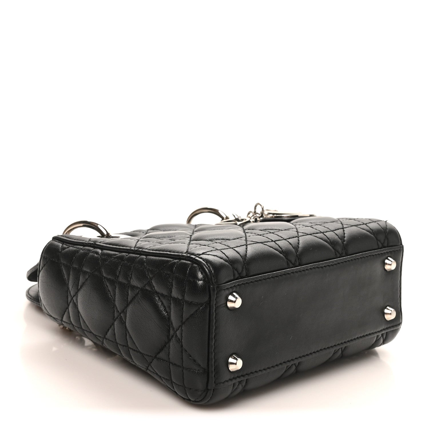 Lambskin Cannage Mini Lady Dior Black