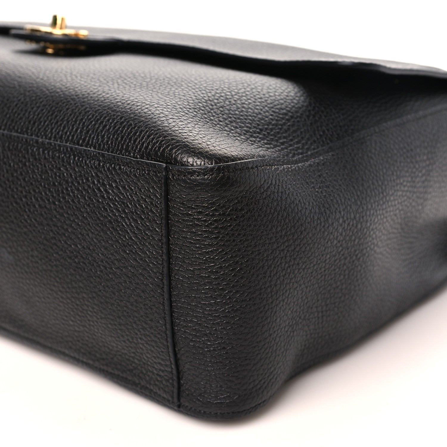 Grained Calfskin Souplissimo Maxi Flap Black