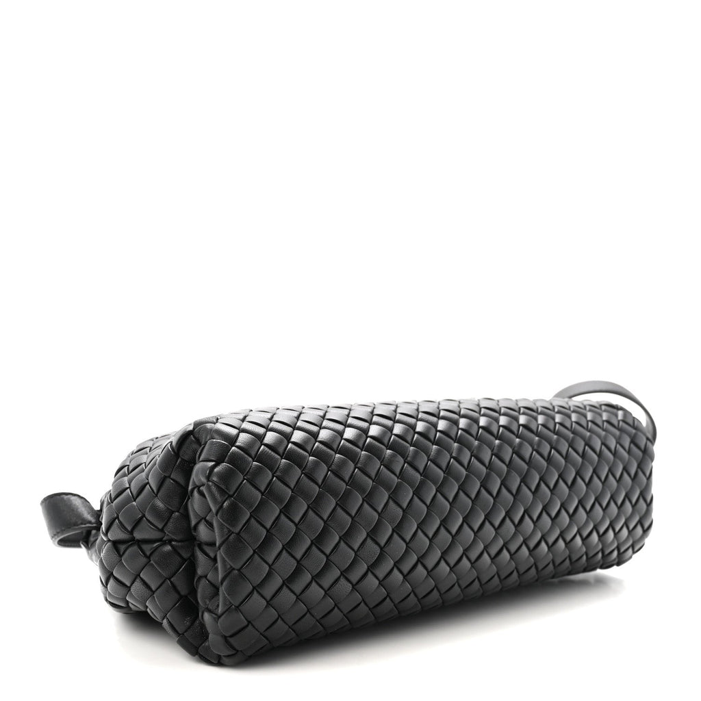 Nappa Intrecciato Padded Small The Top Handle Tote Bag Black