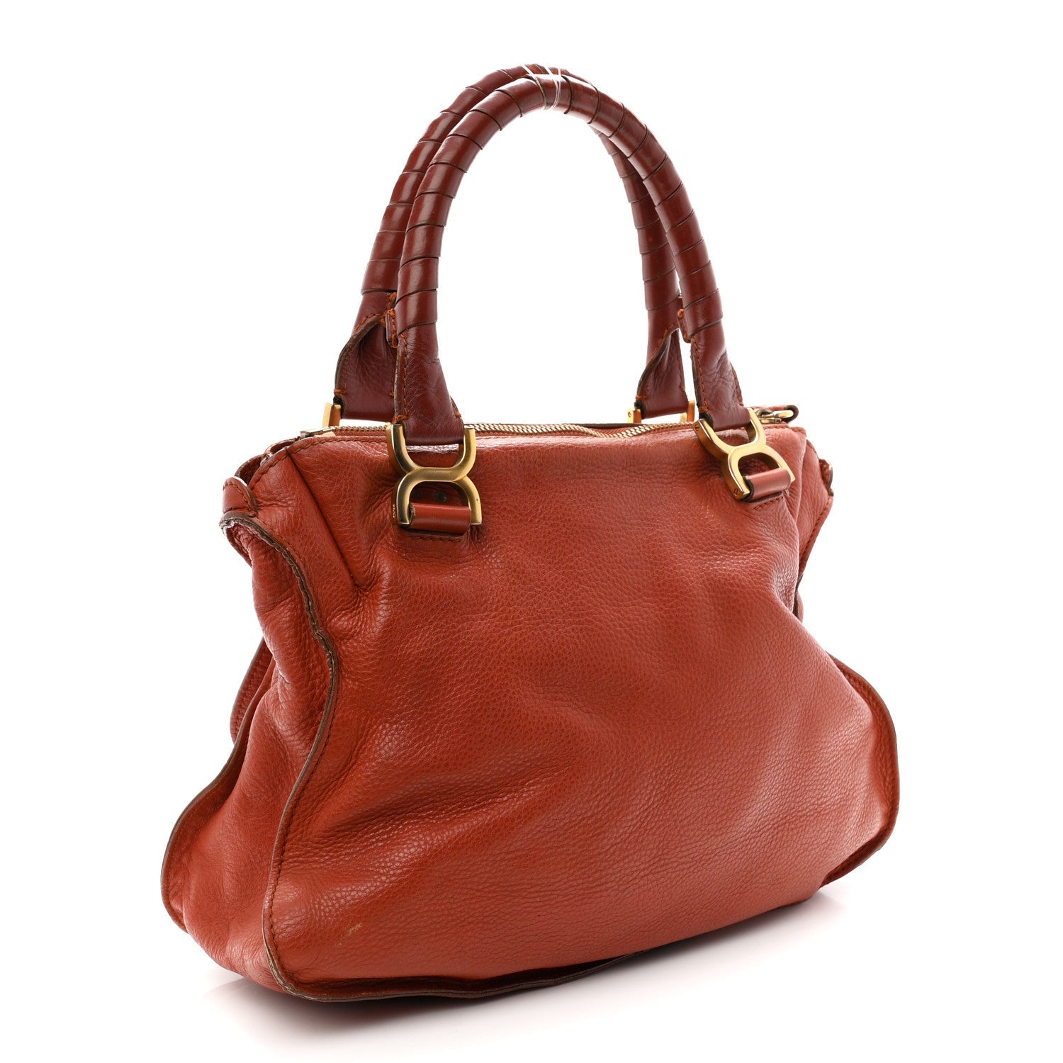 Calfskin Medium Marcie Satchel Brown Delight
