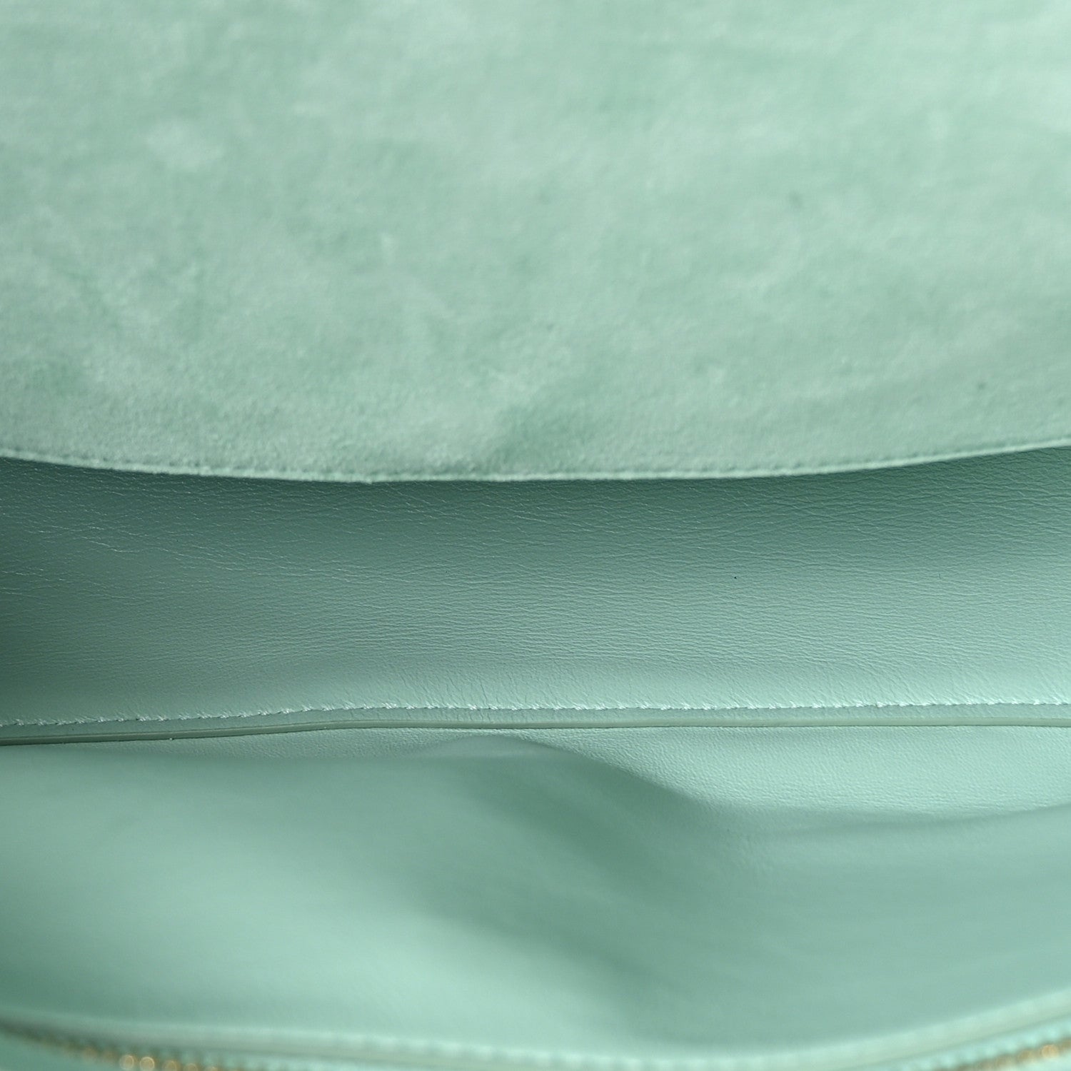 Suede Calfskin Small Souplissimo Maxi Flap Green