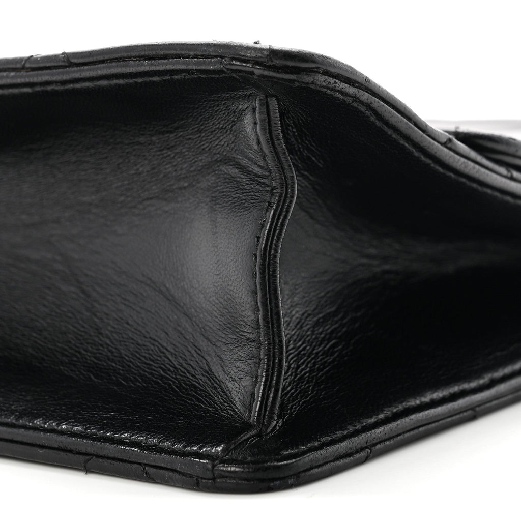 Lambskin Quilted Large Golden Class Flap Black