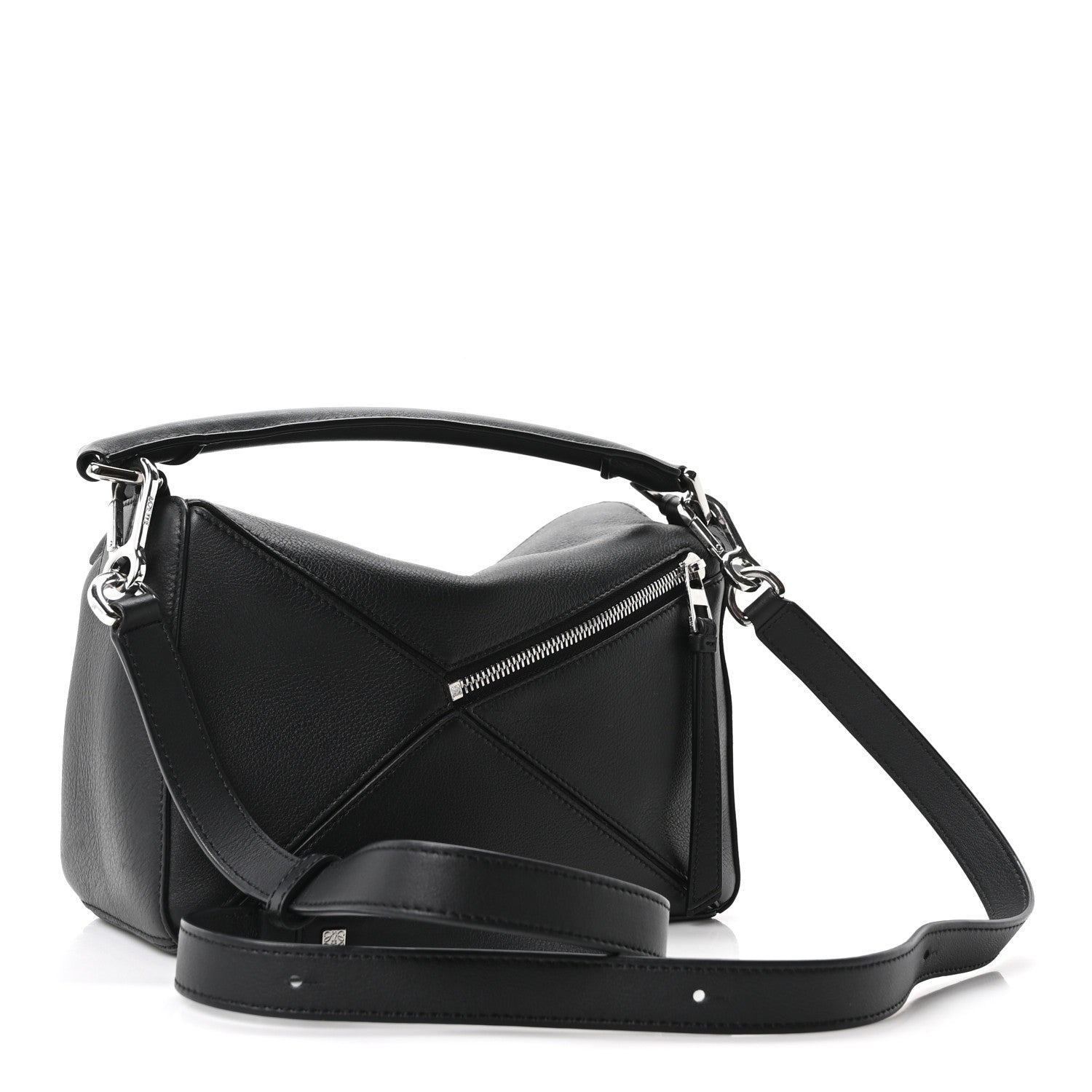 Calfskin Small Puzzle Bag Black