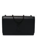 Grain De Poudre Medium Classic Monogram Monochrome Kate Satchel Black