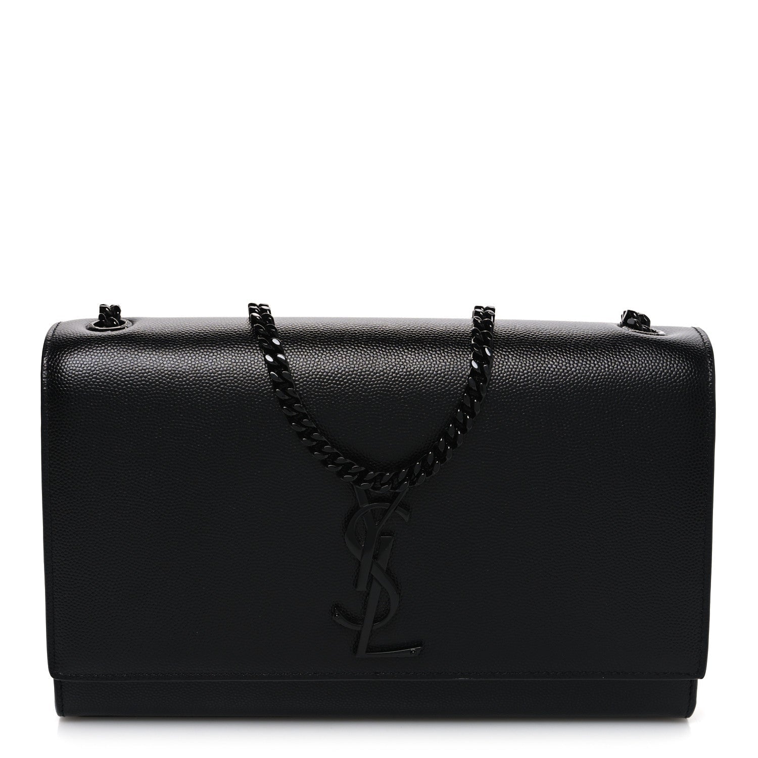 Grain De Poudre Medium Classic Monogram Monochrome Kate Satchel Black