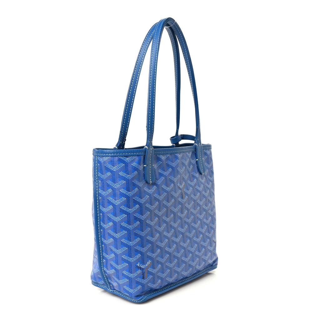 Goyardine Reversible Mini Anjou Sky Blue