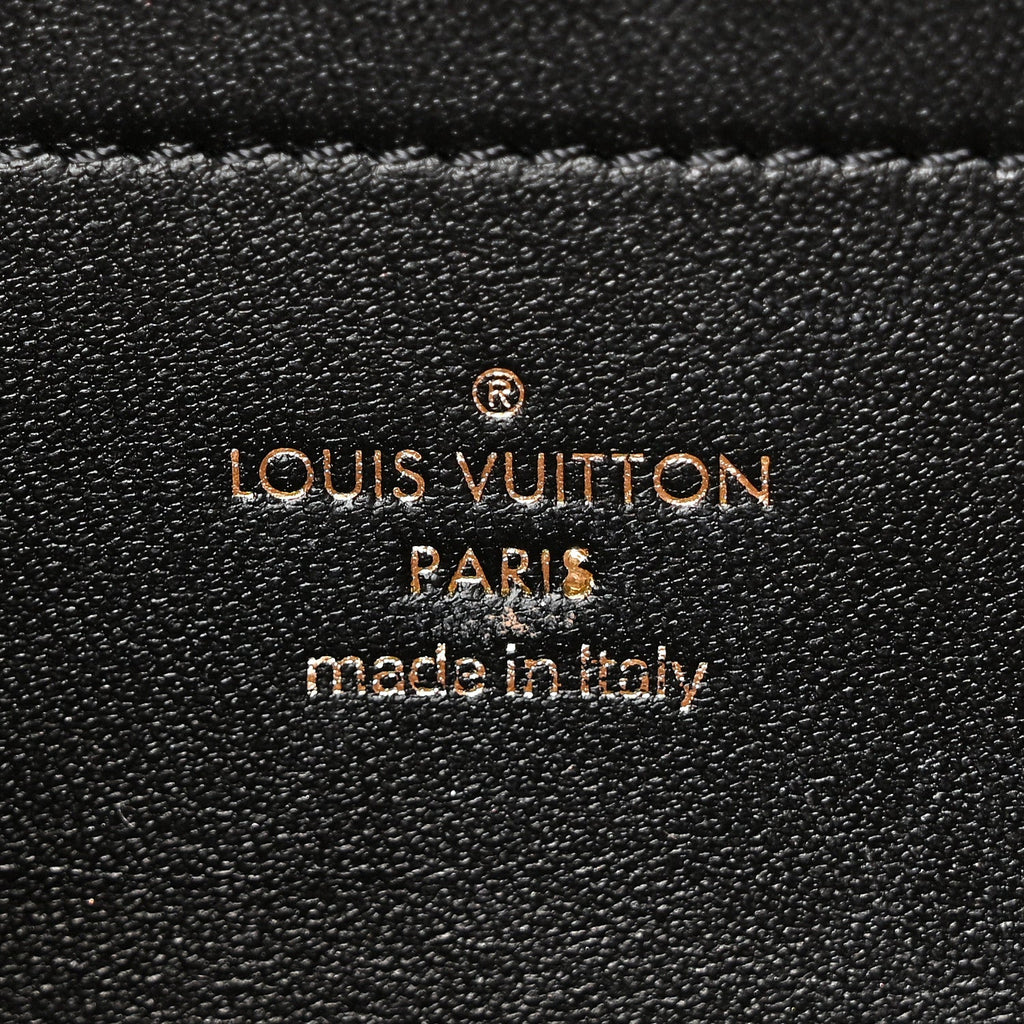 Lambskin Embossed Monogram Pochette Coussin Black