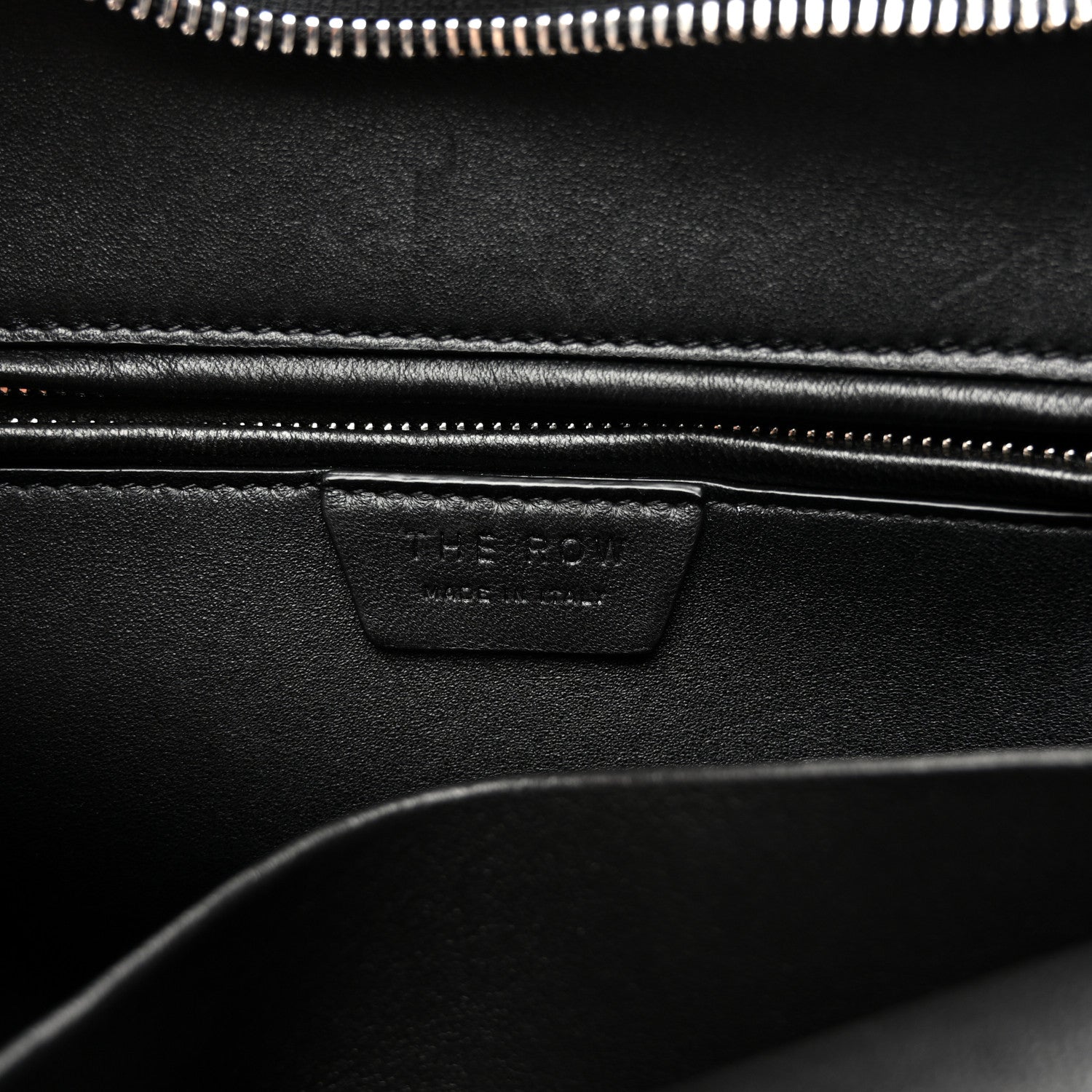 Polished Saddle Calfskin Agnes Bag Black
