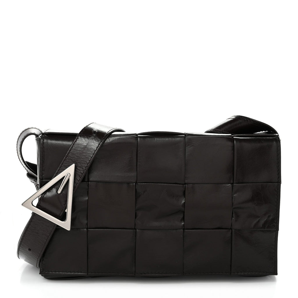 Paper Calfskin Maxi Intreccio Cassette Crossbody Bag Fondant