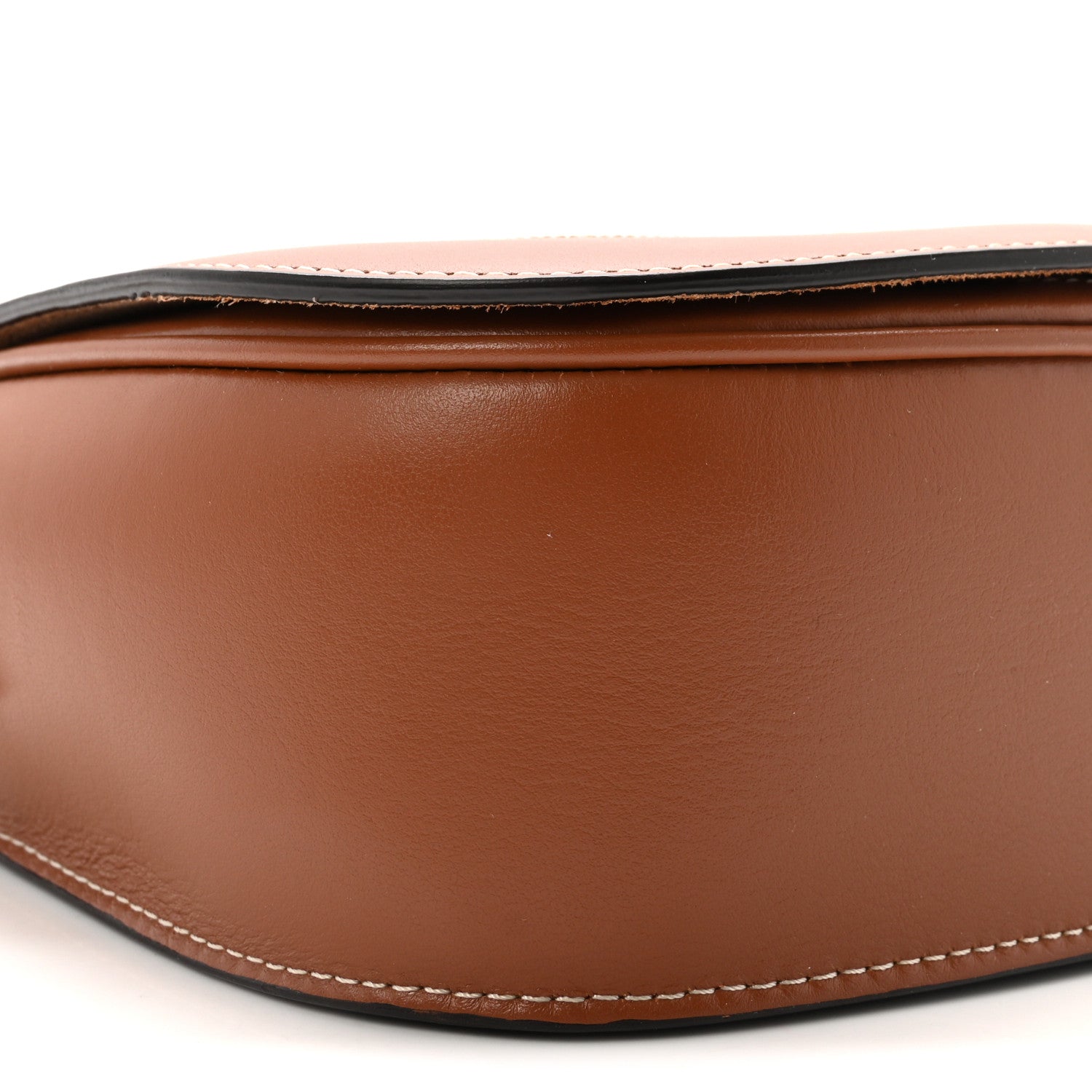 Smooth Calfskin Cuir Triomphe Embroidered Folco Crossbody Bag Tan