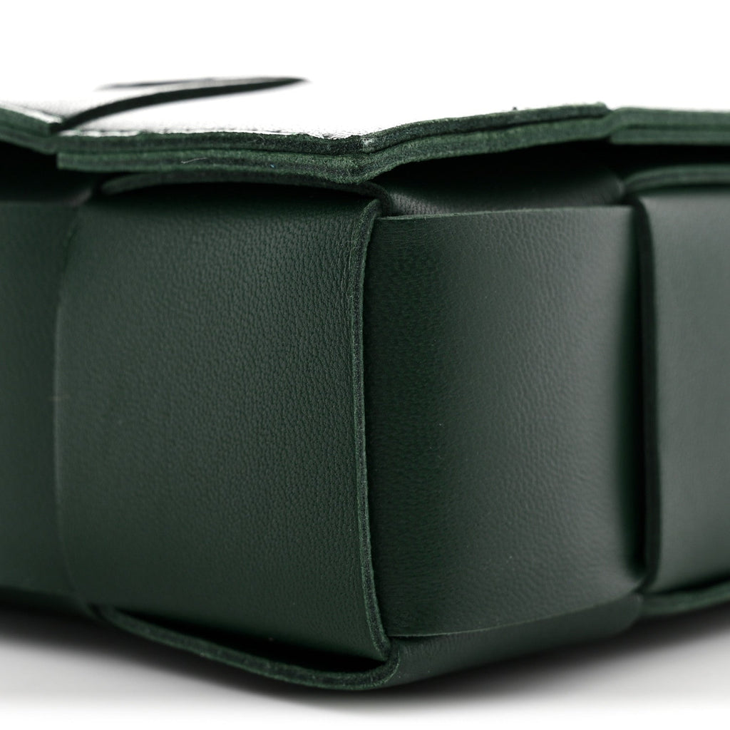 Lambskin Maxi Intrecciato Cassette Crossbody Bag Raintree
