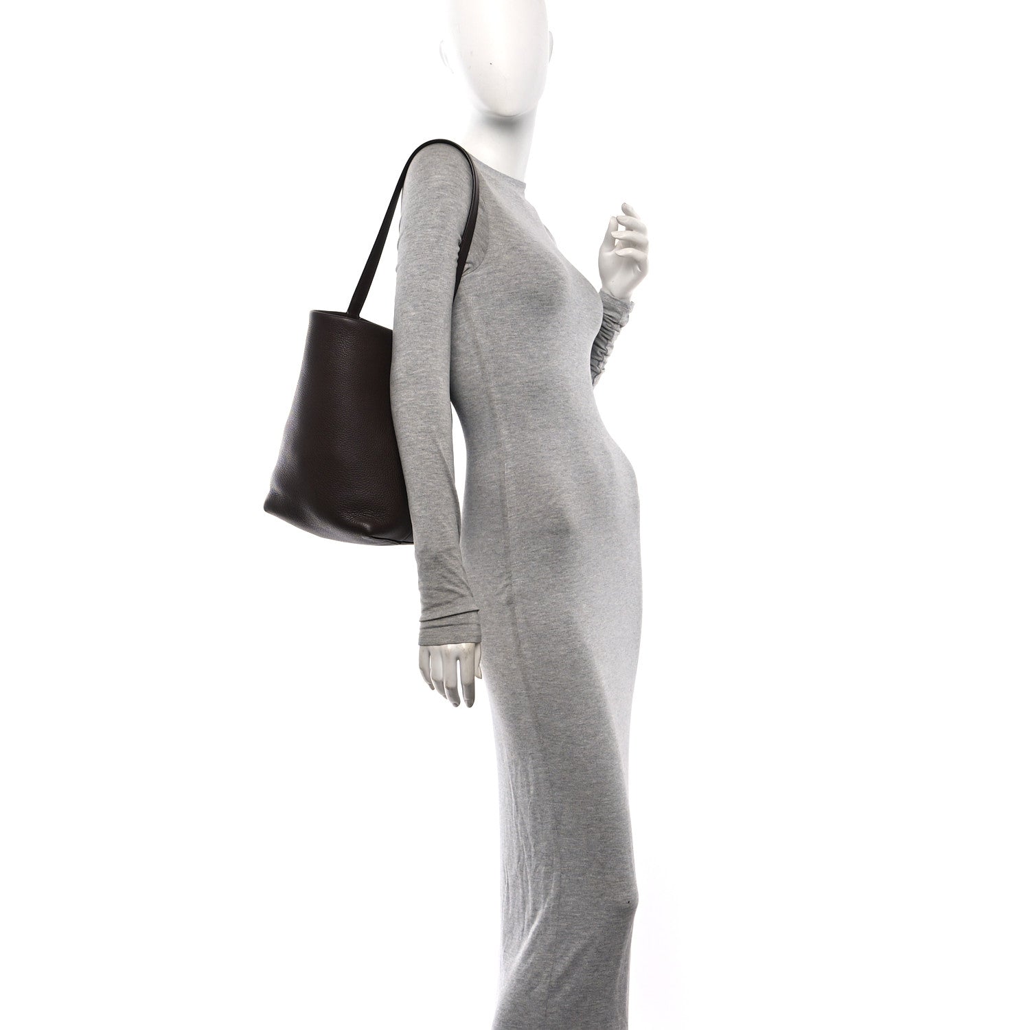 Grained Calfskin Medium N/S Park Tote Acajou