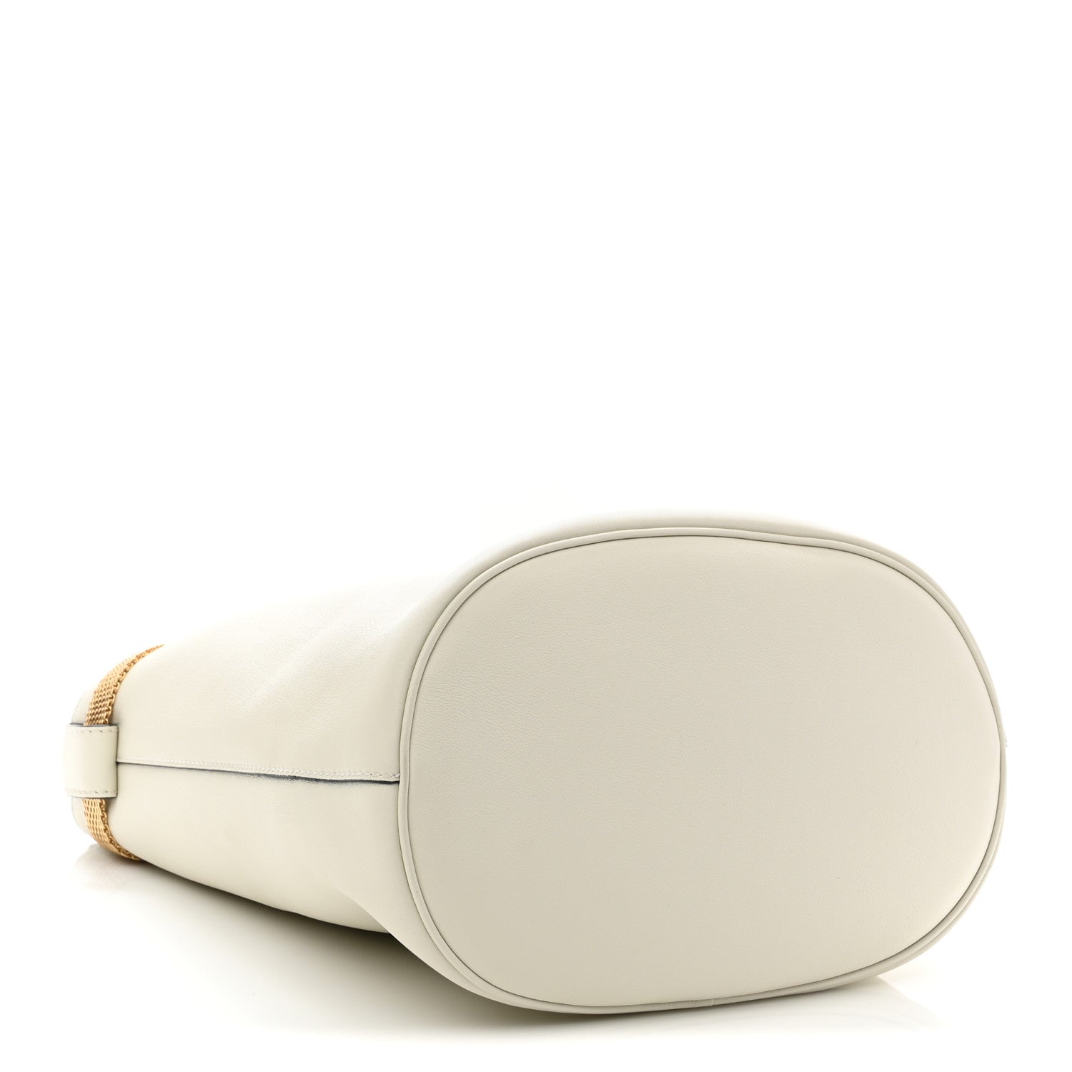 Calfskin Buckle Bag With Jeweled Belt White Black