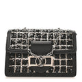 Tweed Sequin Dauphine Minaudiere Black