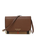 Derby Calfskin House Check Mini Hampshire Crossbody Tan