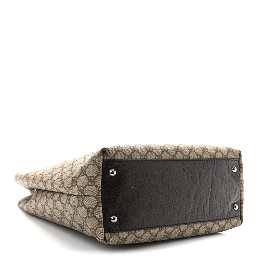 GG Plus Monogram Small Vertical Tote Dark Brown
