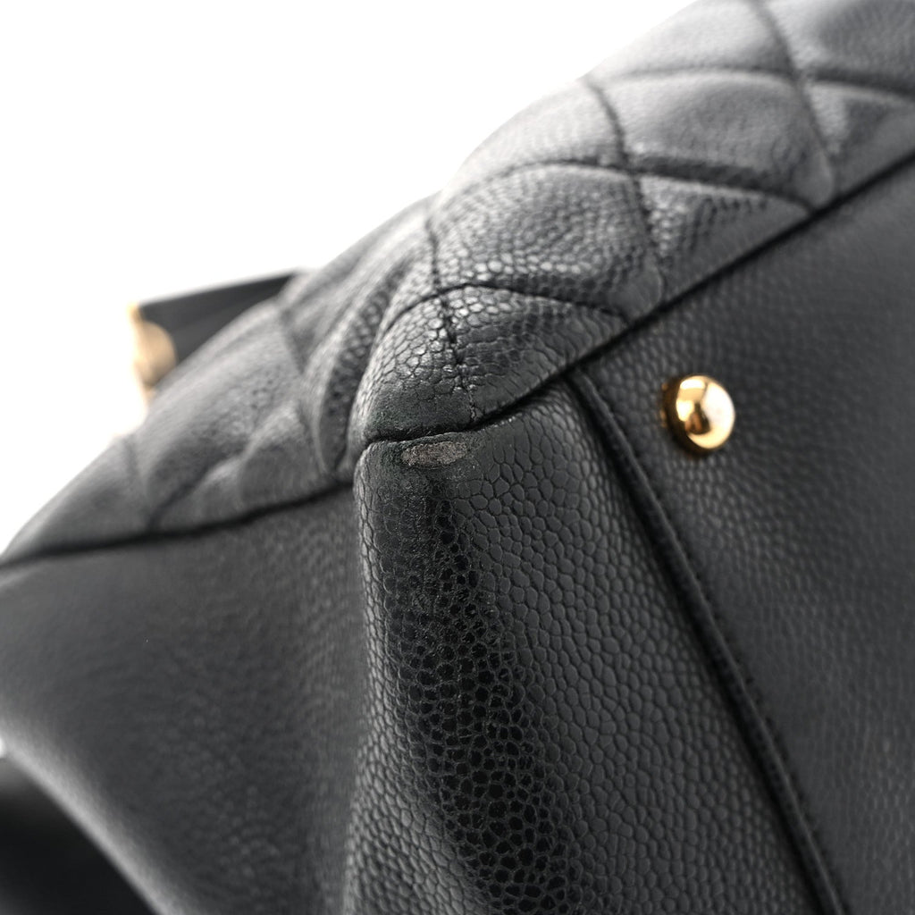 Caviar Quilted XL Grand Shopping Tote GST Black