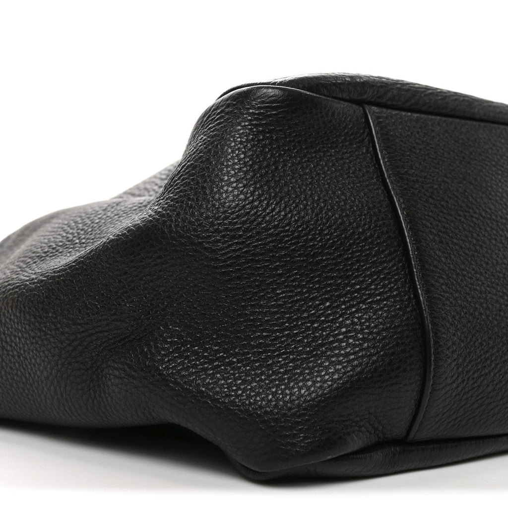 Grained Deerskin Bea Tote Black