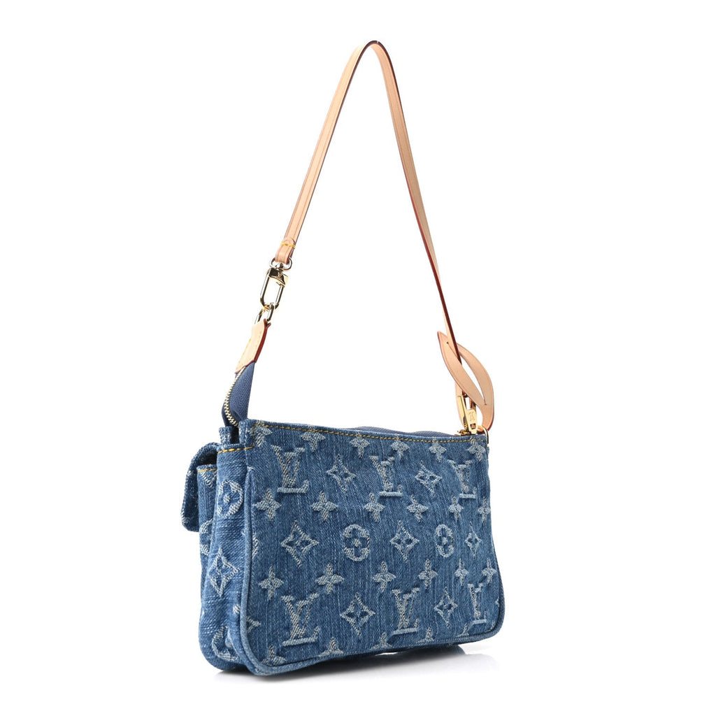 Monogram Denim Pochette Accessories Cargo Blue