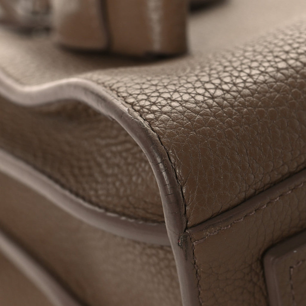 Grained Calfskin Baby Sac De Jour Souple Taupe