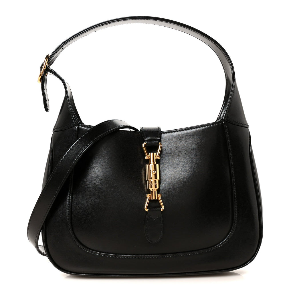 Boarded Dyana Lux Calfskin Small Jackie 1961 Hobo Black