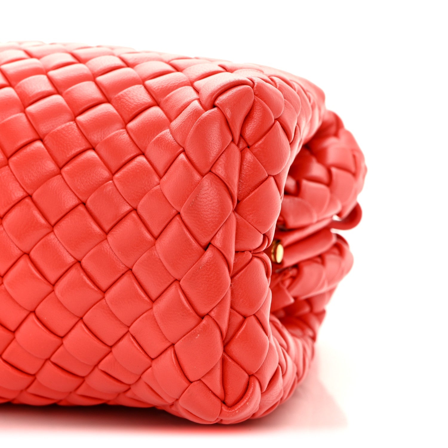 Nappa Intreccio Mini Padded Handle Bag Sunburst