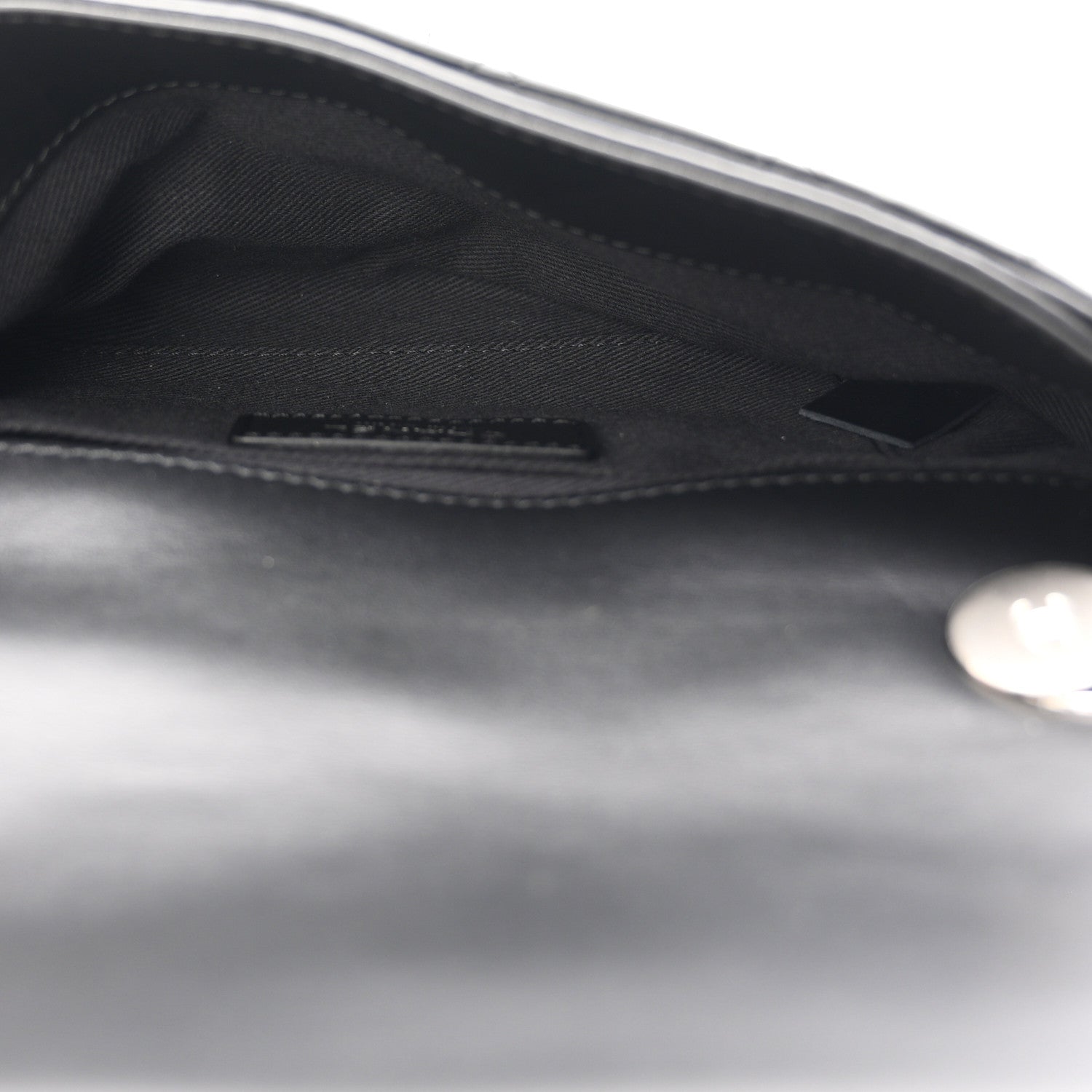 Calfskin Quilted CC Uniform Flap Belt Bag Black