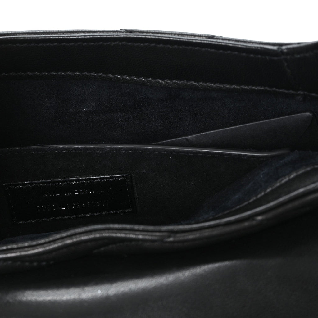 Lambskin Quilted Le 57 Diamond Shoulder Bag Black