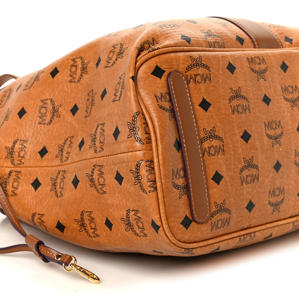 Visetos Medium Liz Reversible Shopper Tote Cognac