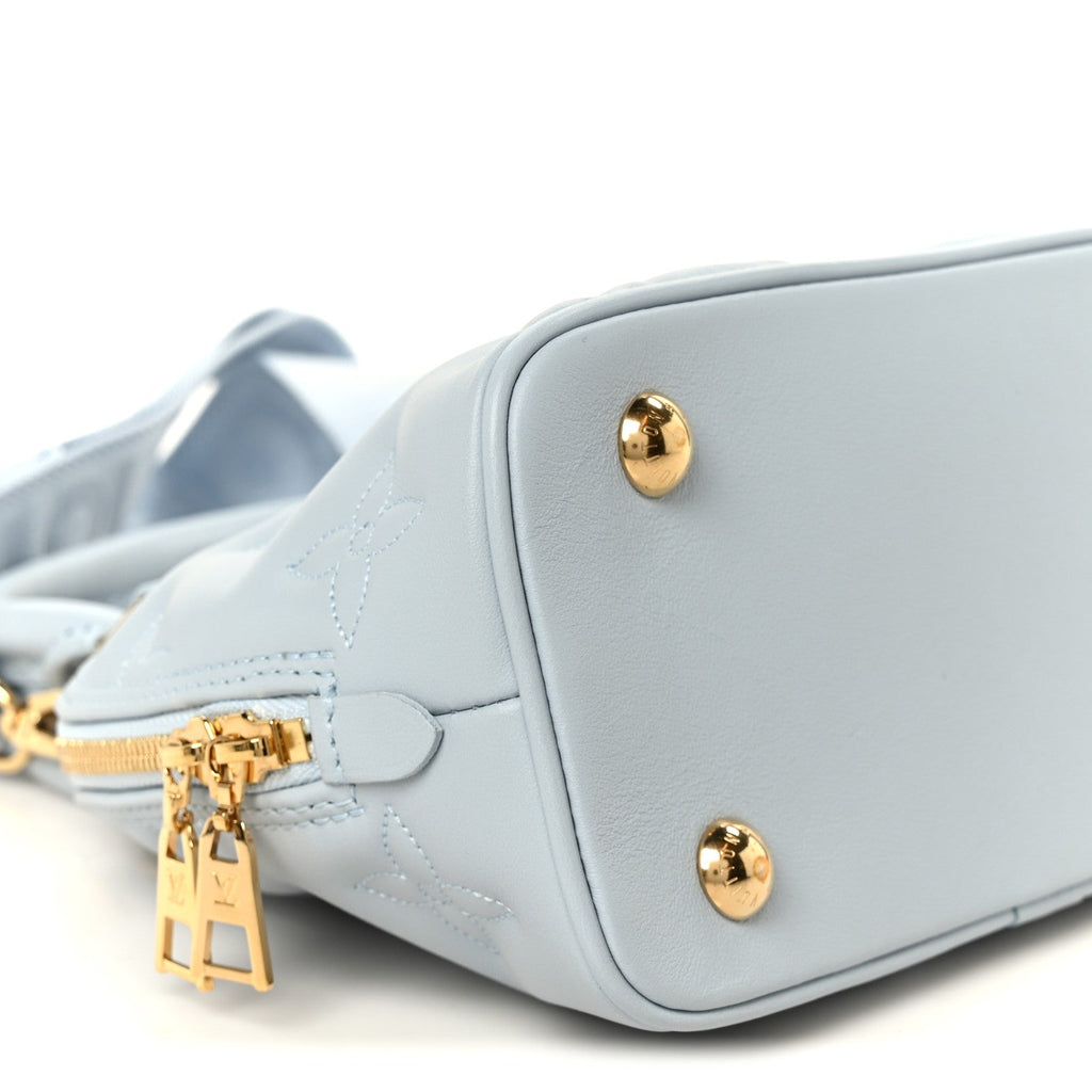 Calfskin Bubblegram Alma BB Ice Blue