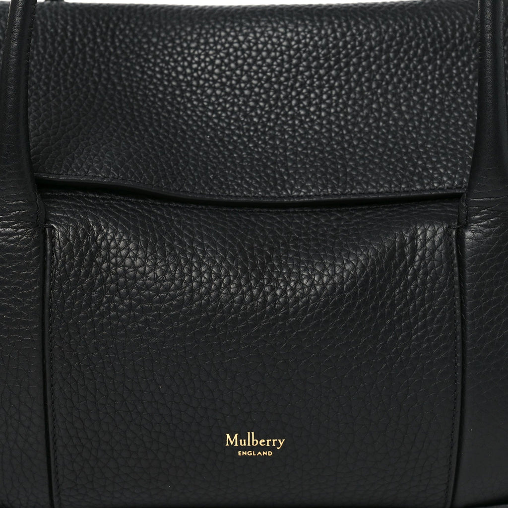 Heavy Grain Small Soft Bayswater Satchel Black