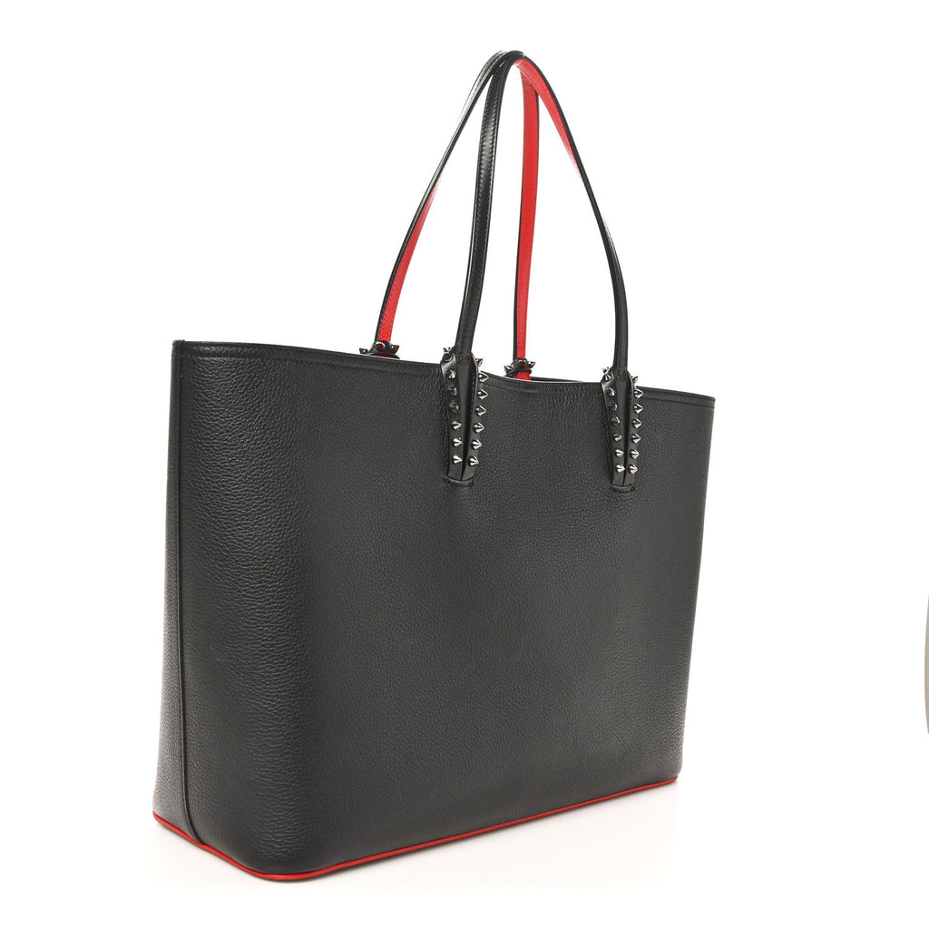 Calfskin Spikes East West Cabata Tote Black
