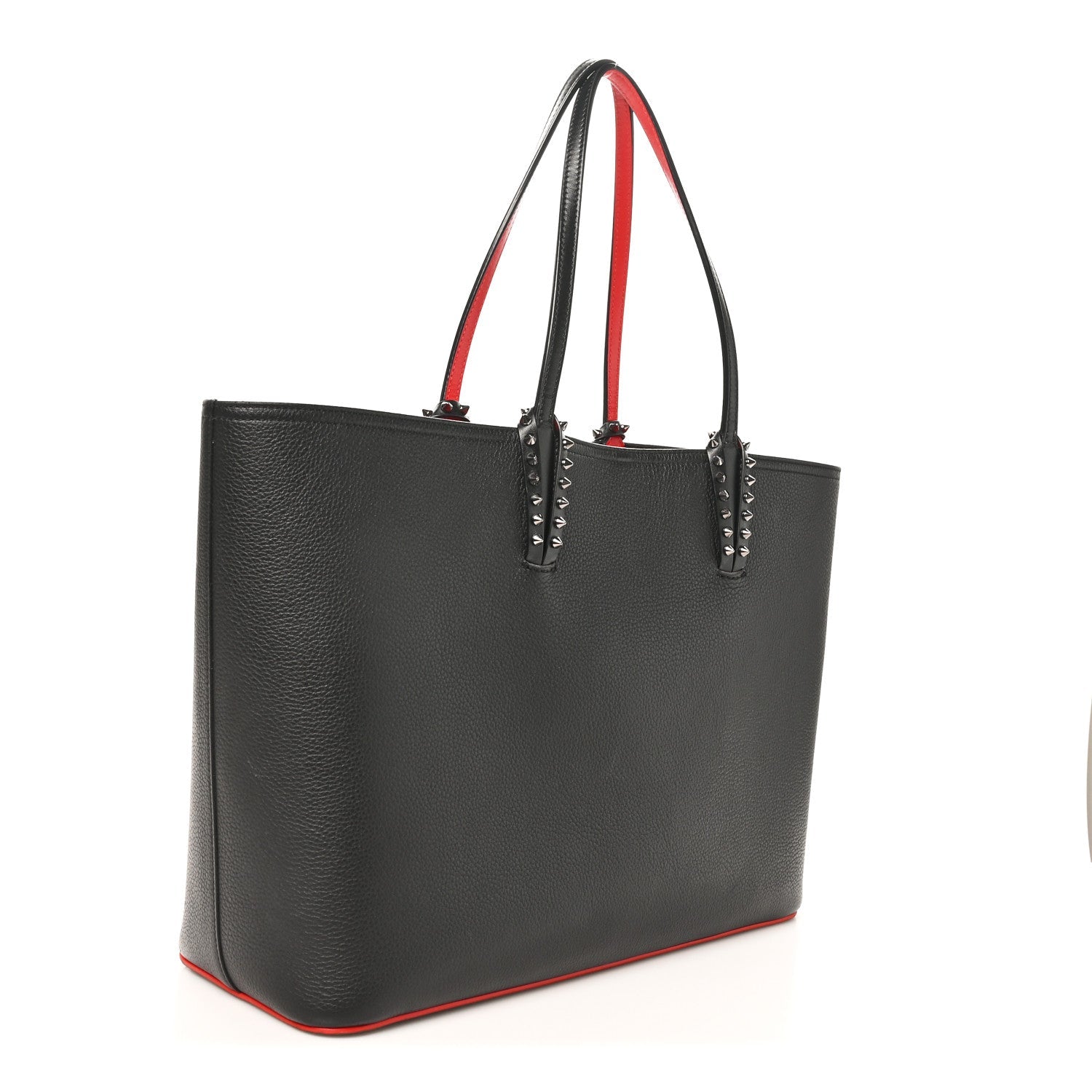 Calfskin Spikes East West Cabata Tote Black