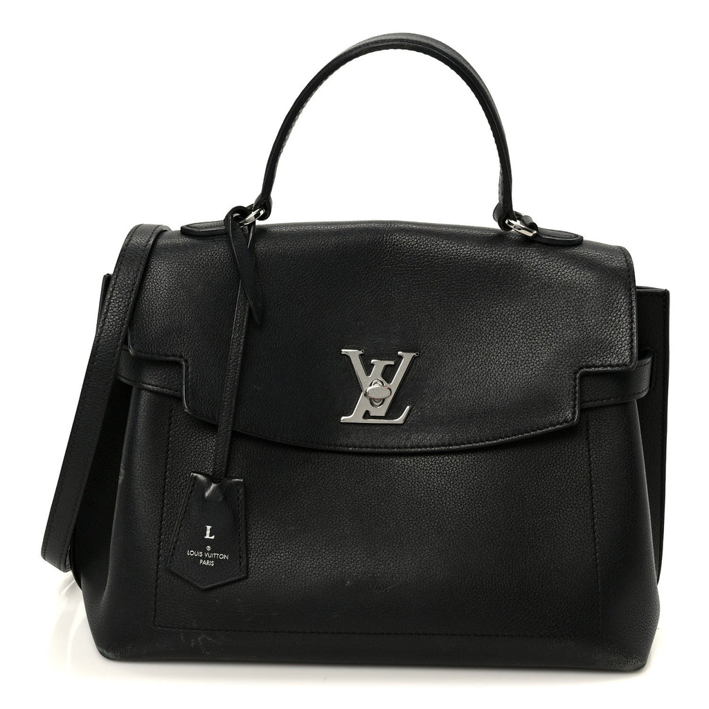 Soft Calfskin My Lockme Top Handle Black