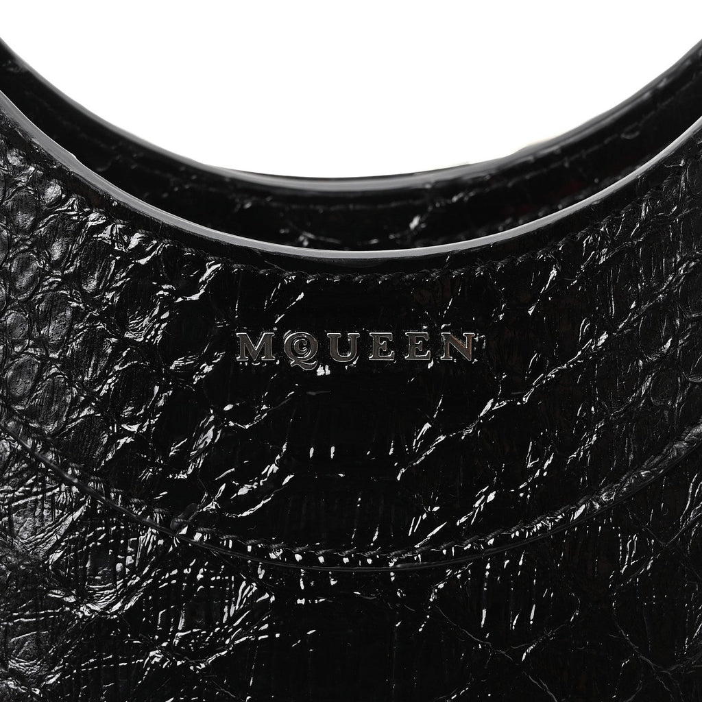 Snakeskin Crystal Mini T Bar Top Handle Black