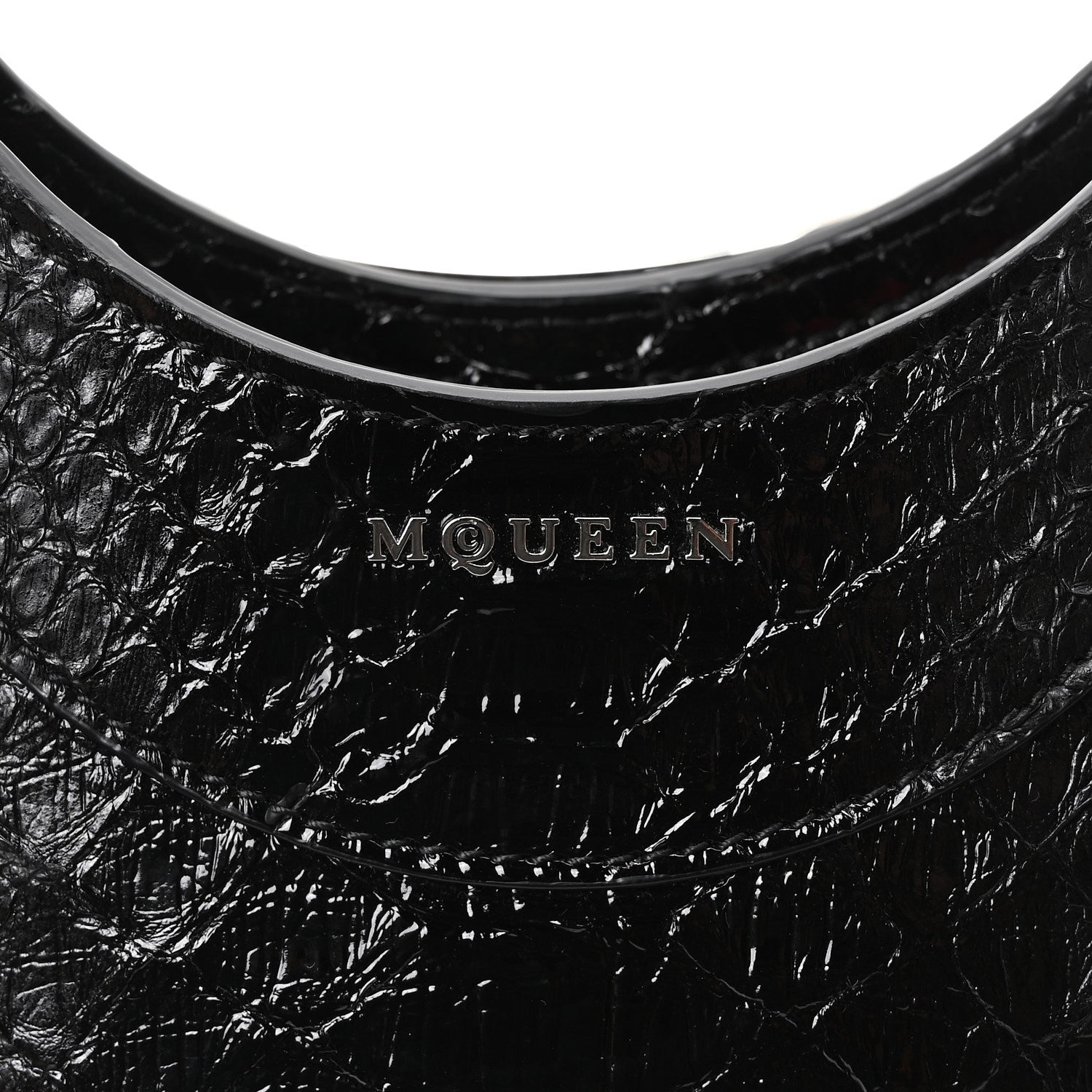 Snakeskin Crystal Mini T Bar Top Handle Black