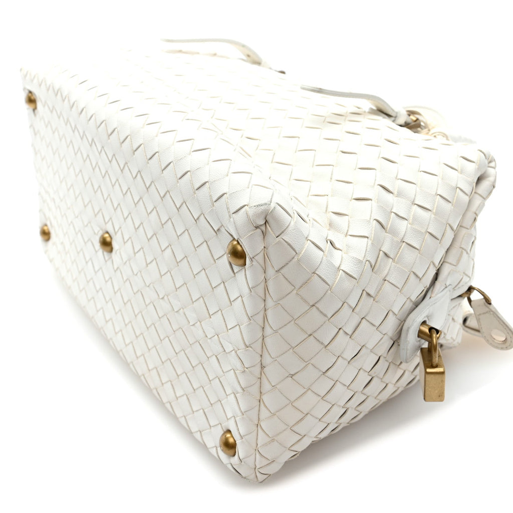 Nappa Intrecciato Montaigne Bag White