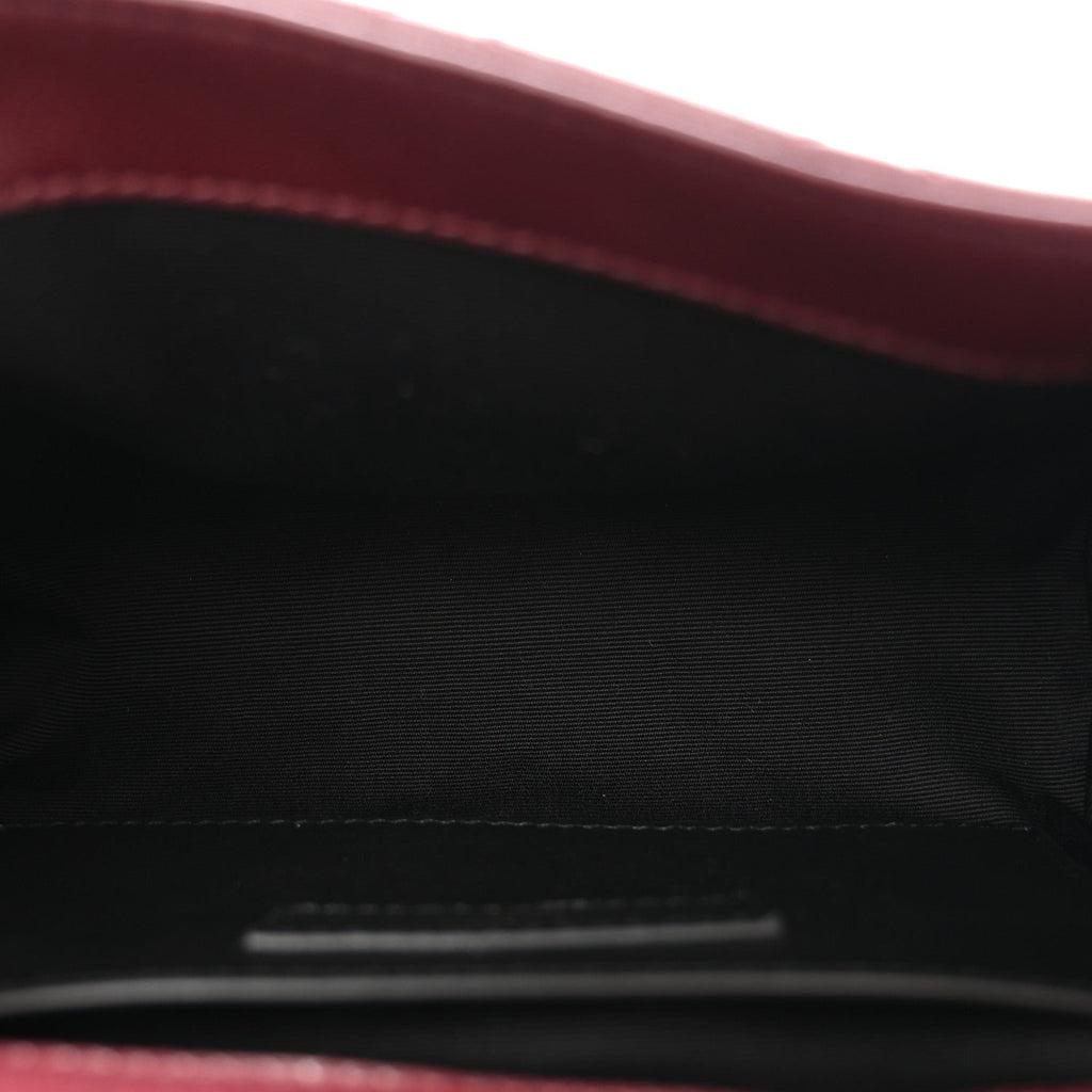 Lambskin Quilted Monogram Mini Nolita Rouge Cabernet