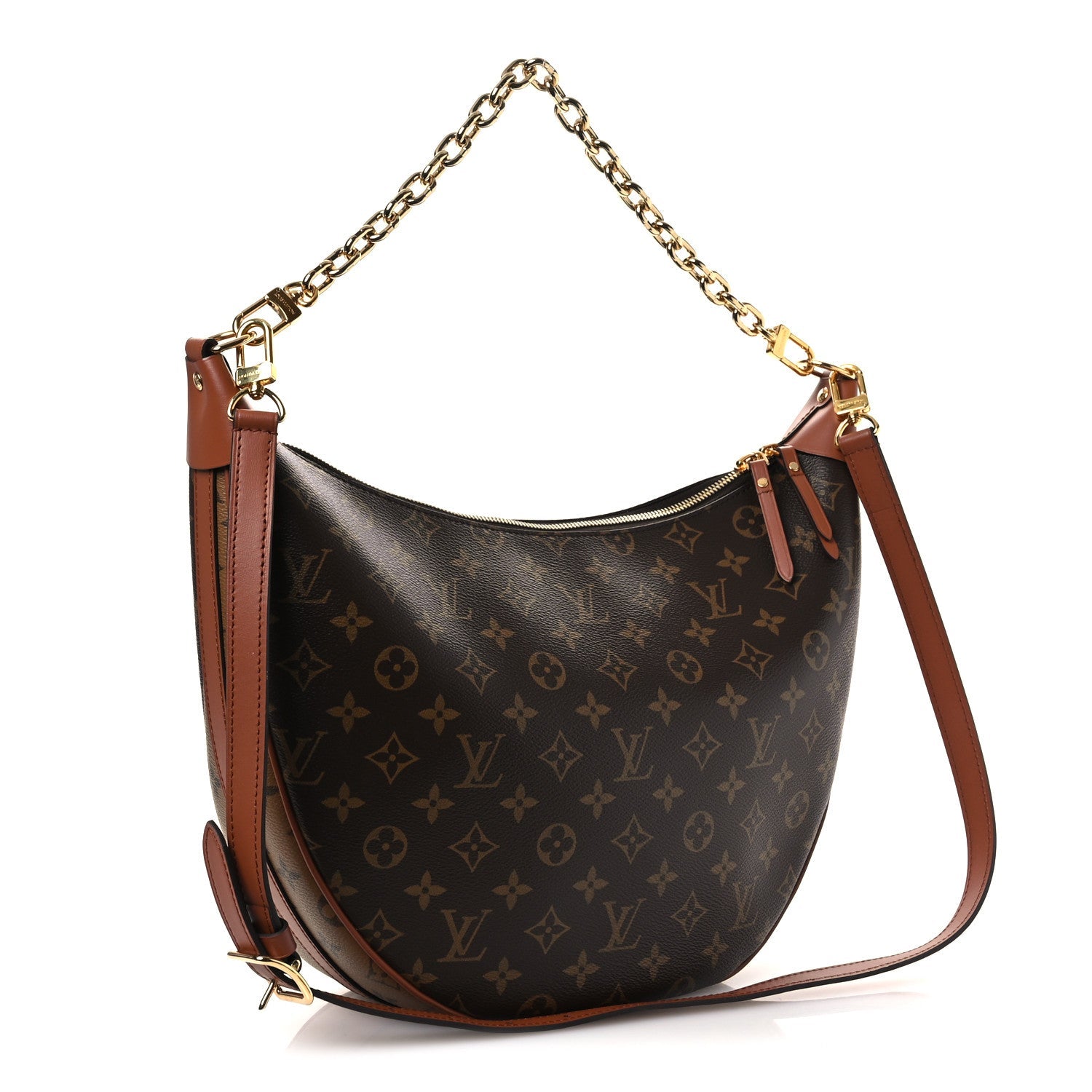 Reverse Monogram Loop Hobo