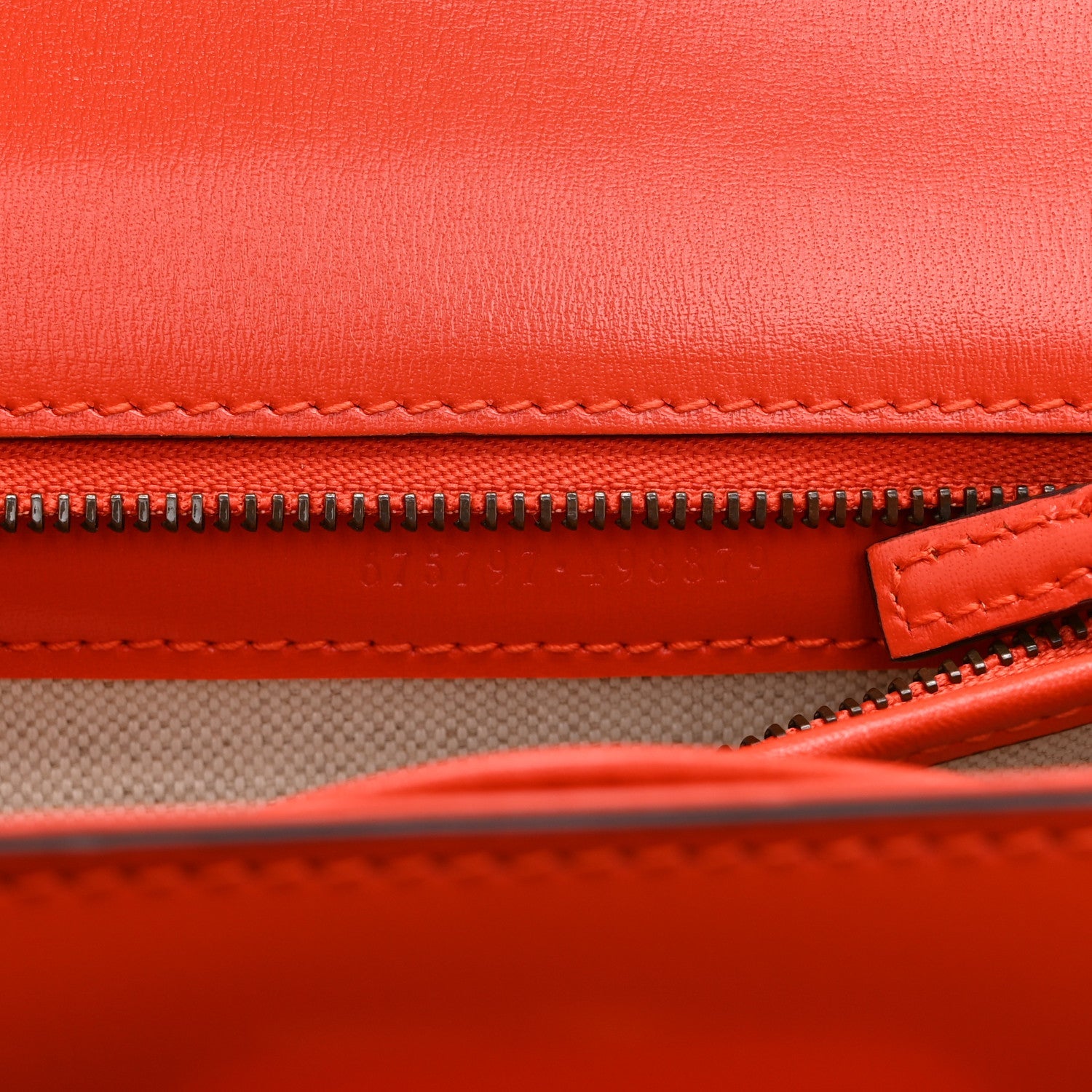 Boarded Dyana Lux Calfskin Web Small Bamboo 1947 Top Handle Bag Calypso Orange