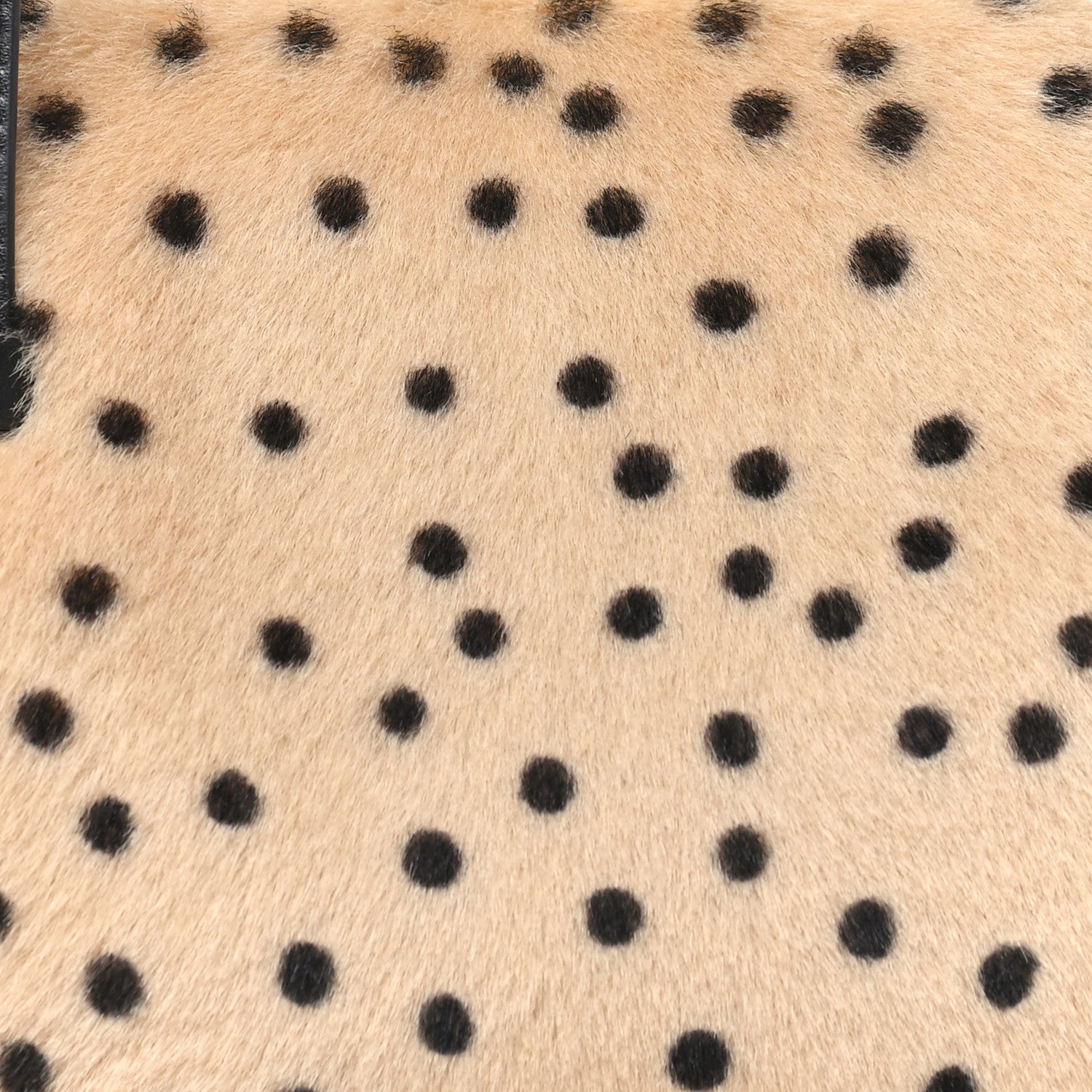 Pony Hair Cheetah Print Pretty CC Clutch With Strap Light Beige Black
