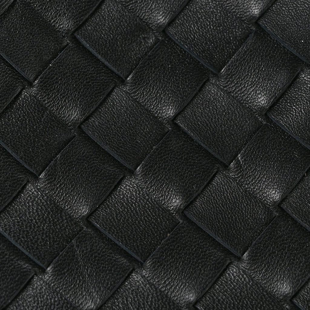 Nappa Intrecciato Small Campana Shoulder Bag Black