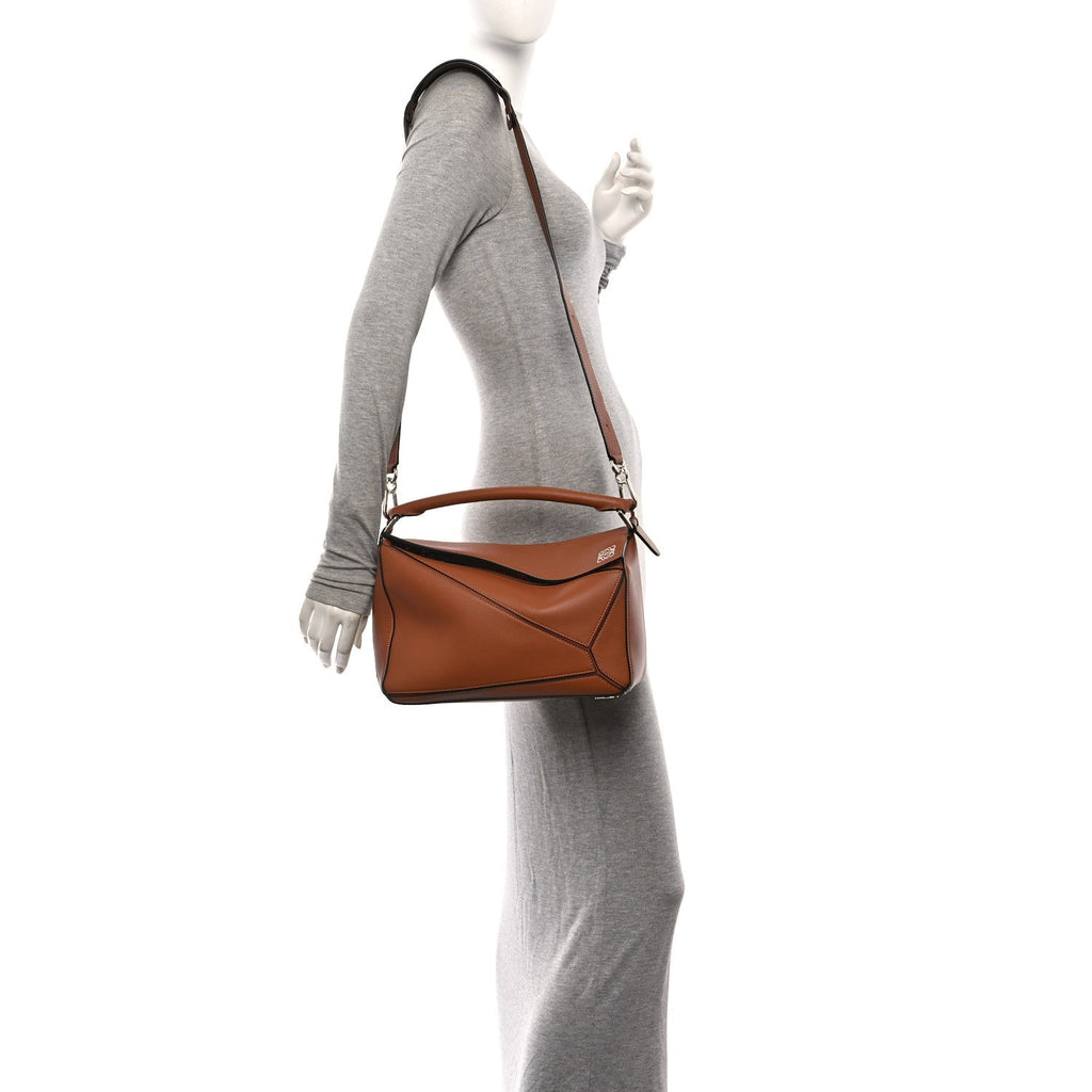 Calfskin Medium Puzzle Bag Tan