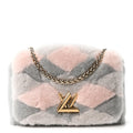 Mink Fur Malletage GO-14 PM Grey Pink
