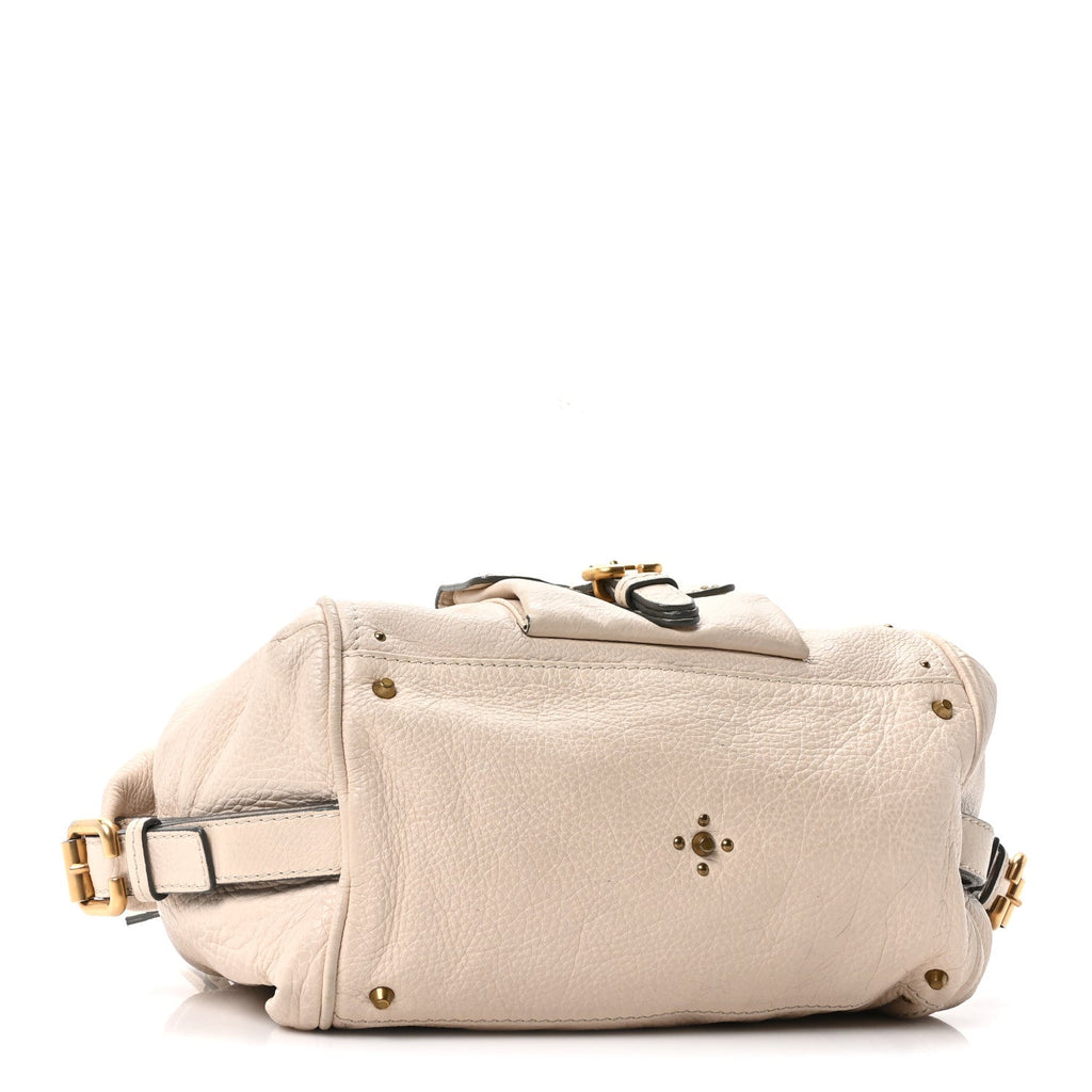 Calfskin Paddington Front Pocket Tote Creme