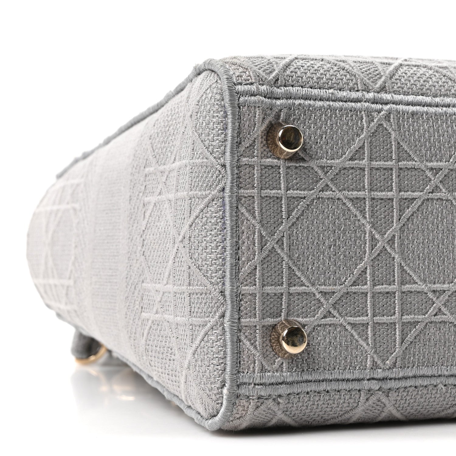 Canvas Embroidered Cannage Medium Lady D-Lite Gray
