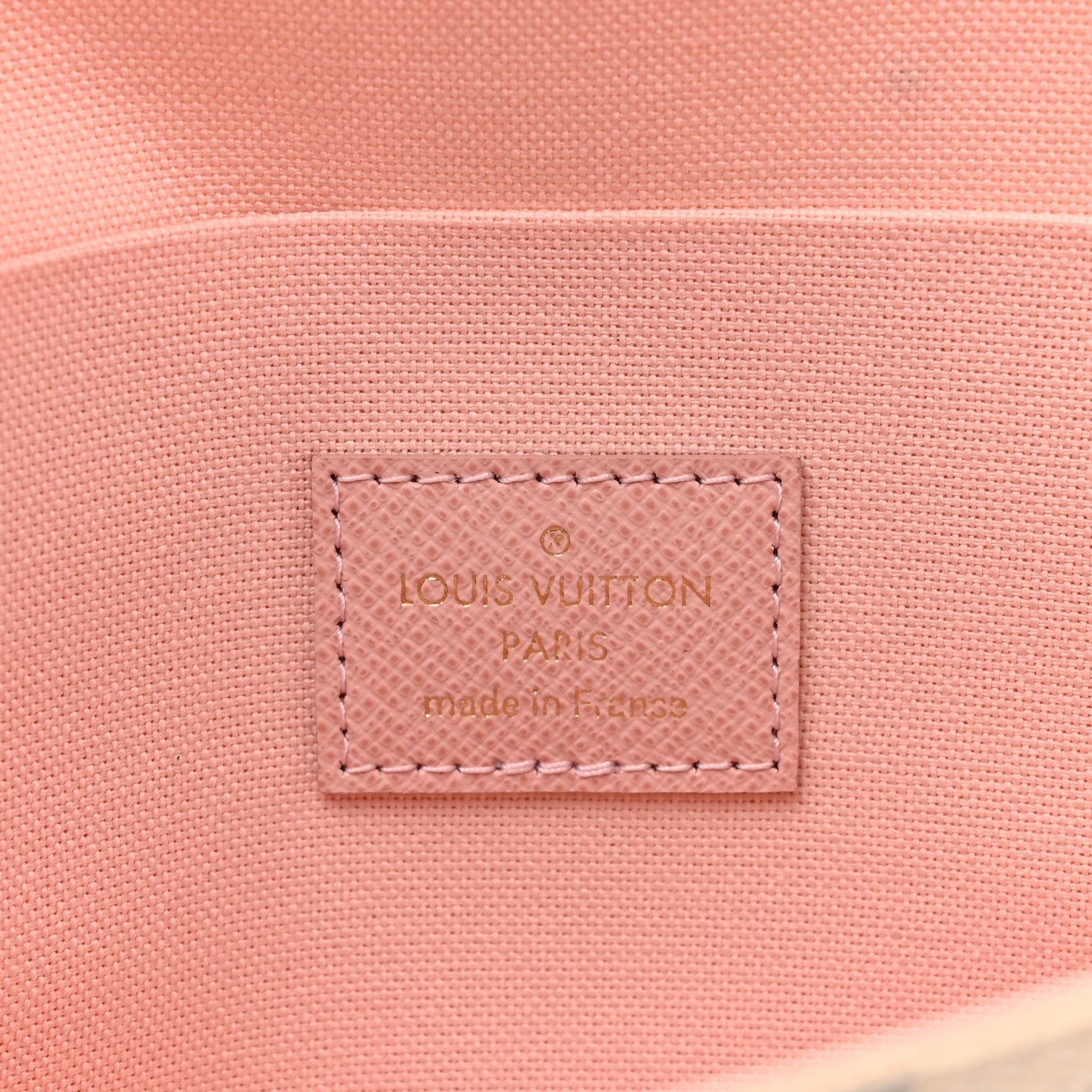 Damier Azur Pochette Felicie Chain Wallet Rose Ballerine