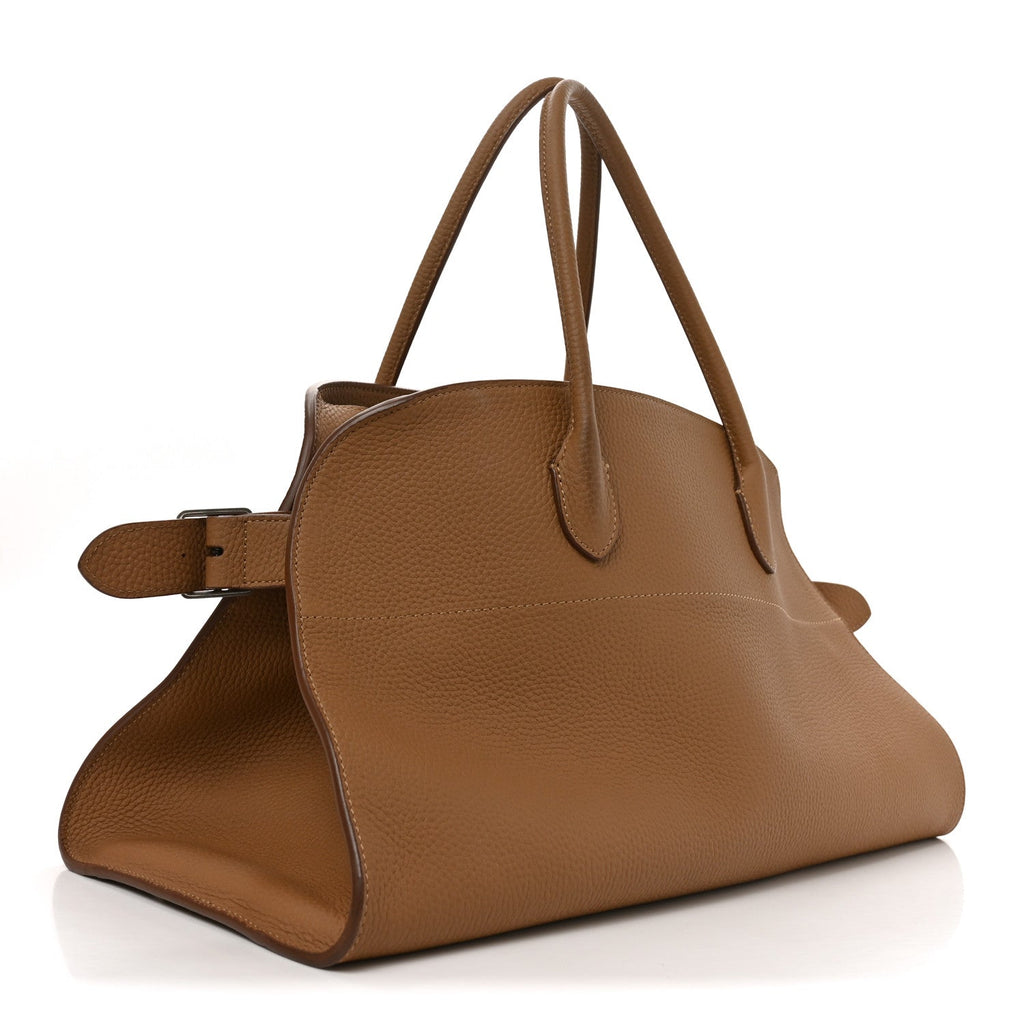 Matte Grained Calfskin EW Margaux Rubber