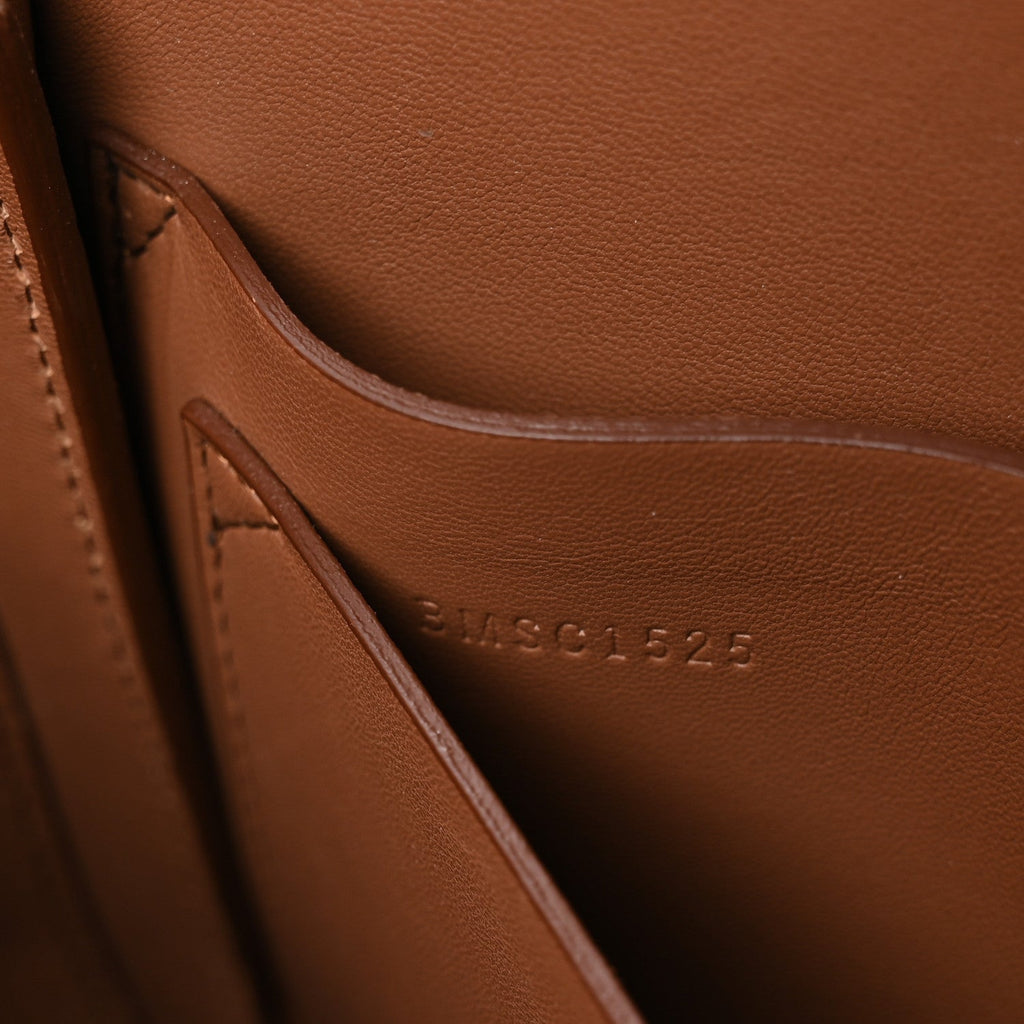 Smooth Calfskin Two Tone Small Grace Bag Malt Brown Black