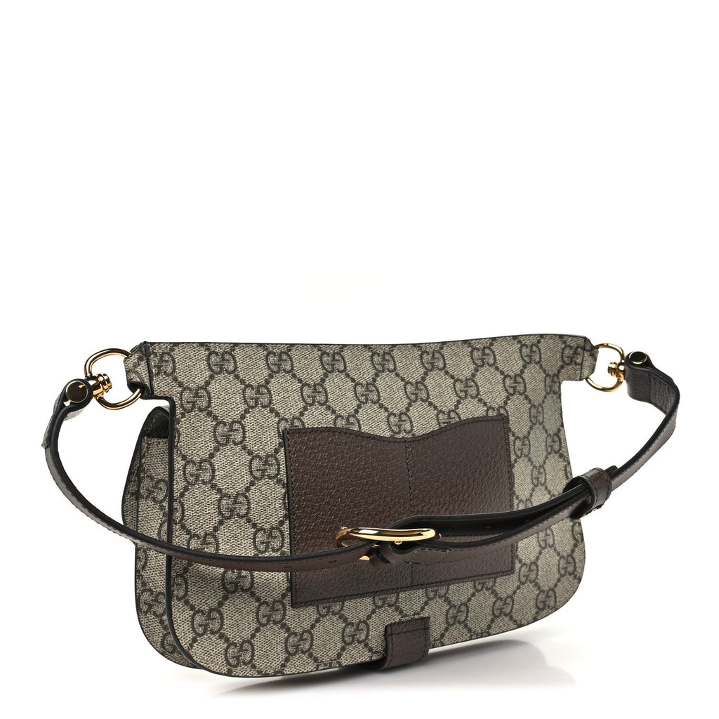 GG Supreme Monogram Textured Dollar Calfskin Blondie Belt Bag Beige Ebony New Acero